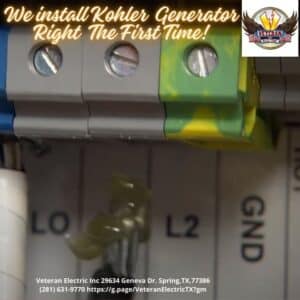 Backup Kohler generator installation process to connect automatic transfer switch to the meter